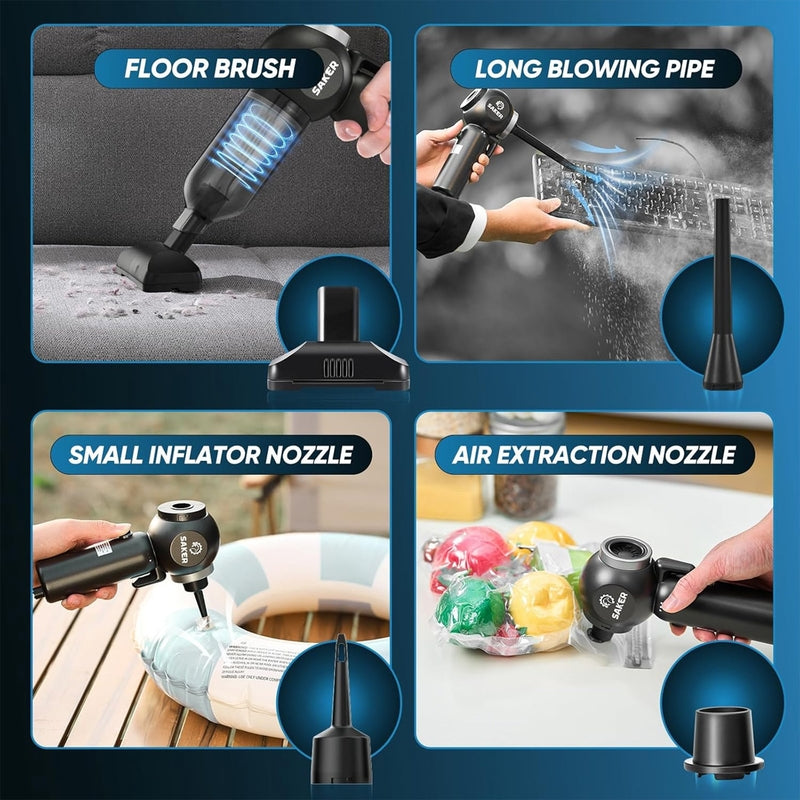 Saker SW-102 Vacuum Cleaner | Powerful 6 in 1 Wireless Vacuum Cleaner for Car