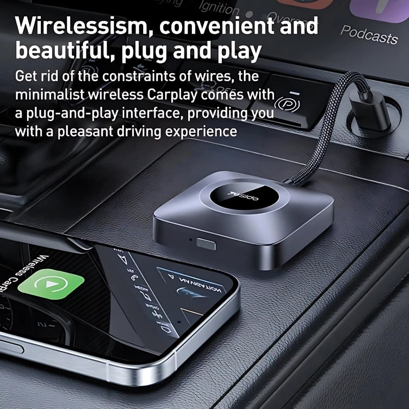 Yesido KM23 Wireless CarPlay Adapter – Plug and Play Convenience