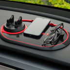 B-82 Multifunctional Car Mobile Phone Mat with 360 Degree Rotation and Number Plate