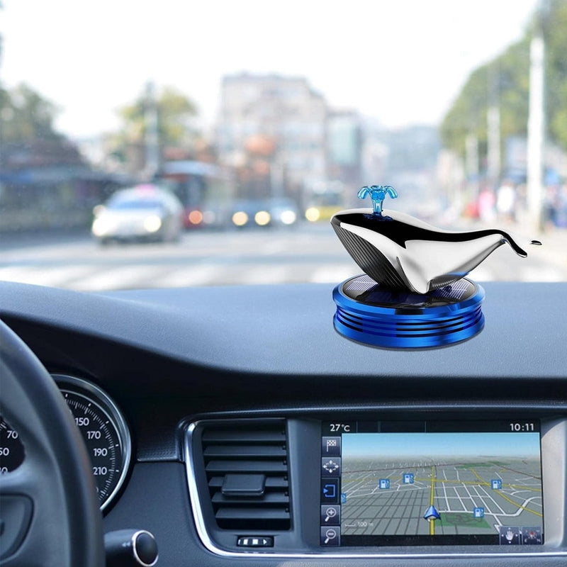 Whale Car Dashboard Aromatherapy Showpiece – Fun & Playing | Solar-Powered
