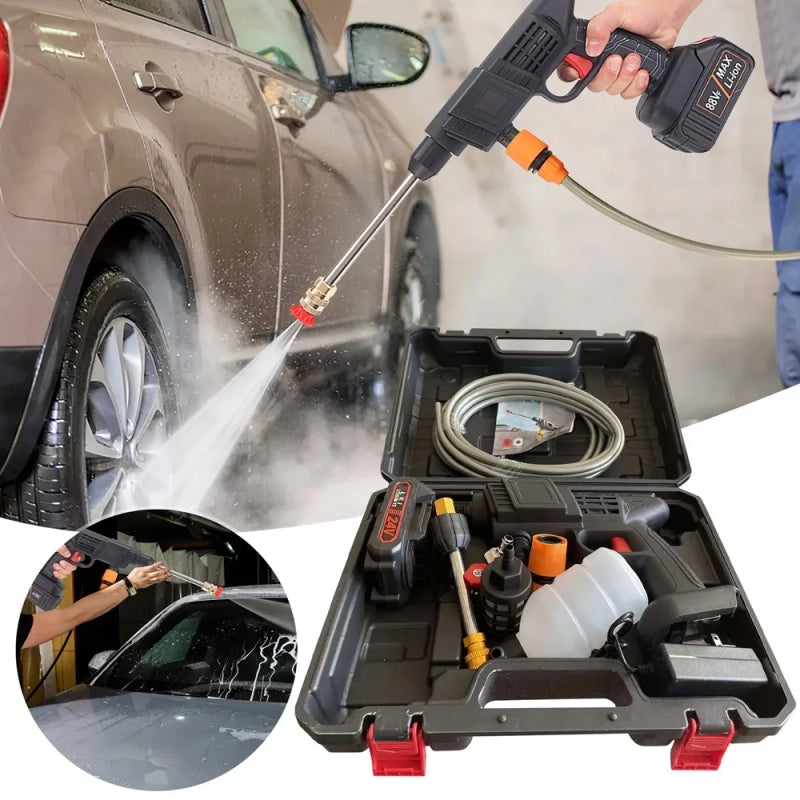 Rechargeable Car Wash machine | 24v High Pressure Car Washer Gun Portable and Cordless