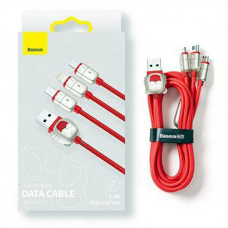 Car Multi Charging Cable Baseus 3 in 1 Data Cable Car Home And Office
