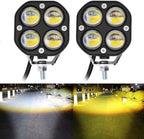 Super bright 3 Inch Dual Color LED Spotlights 200W Fog lamp Headlight Accessory For Motorcycle Truck Car SUV ATV 30000LM 24V 12V