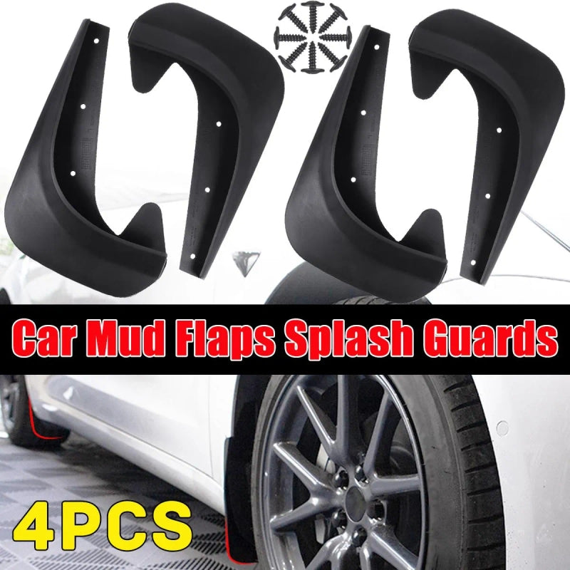 Universal Car Mud Guards – Flexible And Durable Mud Flaps for All Sedan Car 4 pcs Set