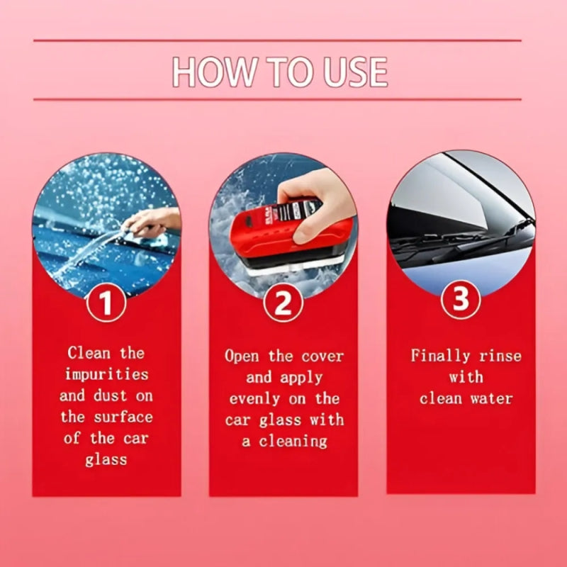 Oil Film Cleaning Brush – Effective Car Windshield Cleaner for Clear Vision
