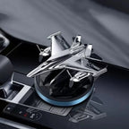Premium Car Solar Fighter Airplane Showpiece with Air Freshener – Style Meets Freshness