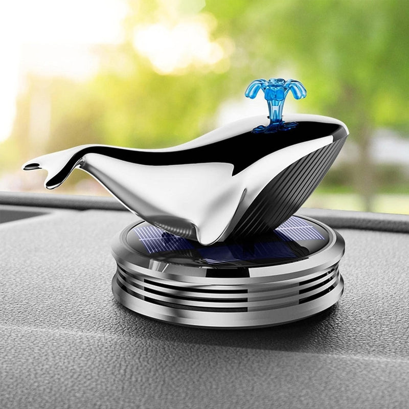 Whale Car Dashboard Aromatherapy Showpiece – Fun & Playing | Solar-Powered