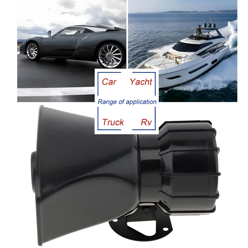 TYPE R 12V 100W High-Quality Car Loud Electronic Horn with 5 Tones for Maximum Sound