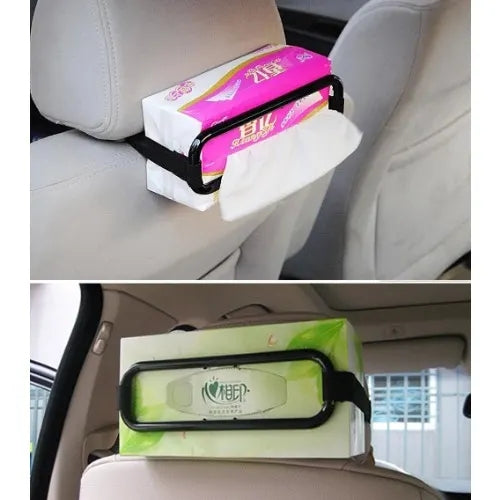 Car Sun Visor Seat Back Plastic Tissue Box Holder Paper Napkin Bracket 1ps