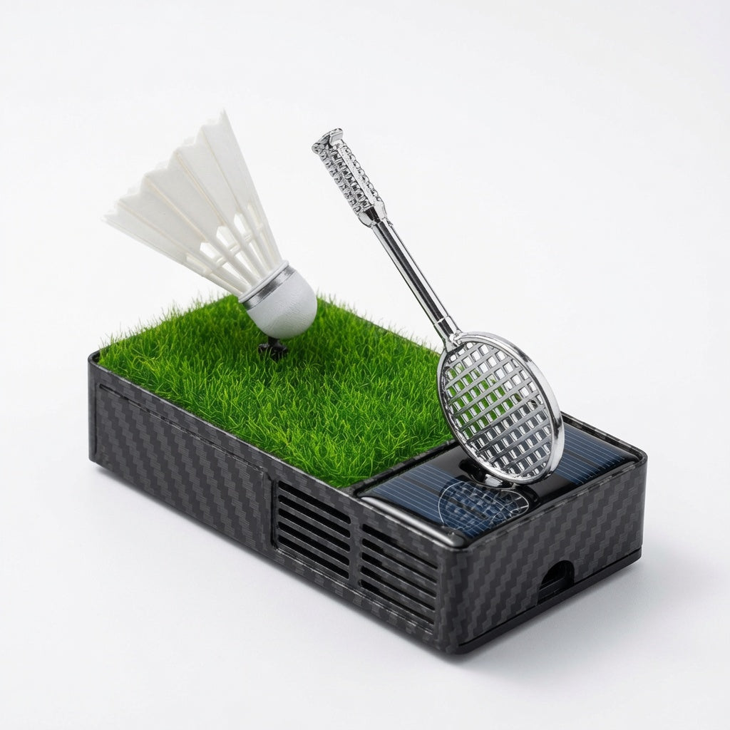 Car cent Solar powered rotating ornament Badminton