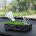 Car cent Solar powered rotating ornament Badminton