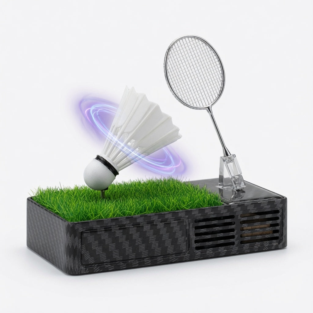 Car cent Solar powered rotating ornament Badminton