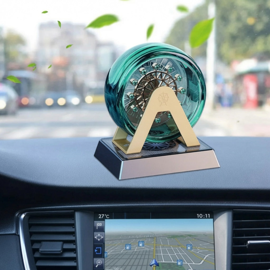 Premium Solar Powered Ferris Wheel Car Perfume – Refreshing Scent with a Unique Spin