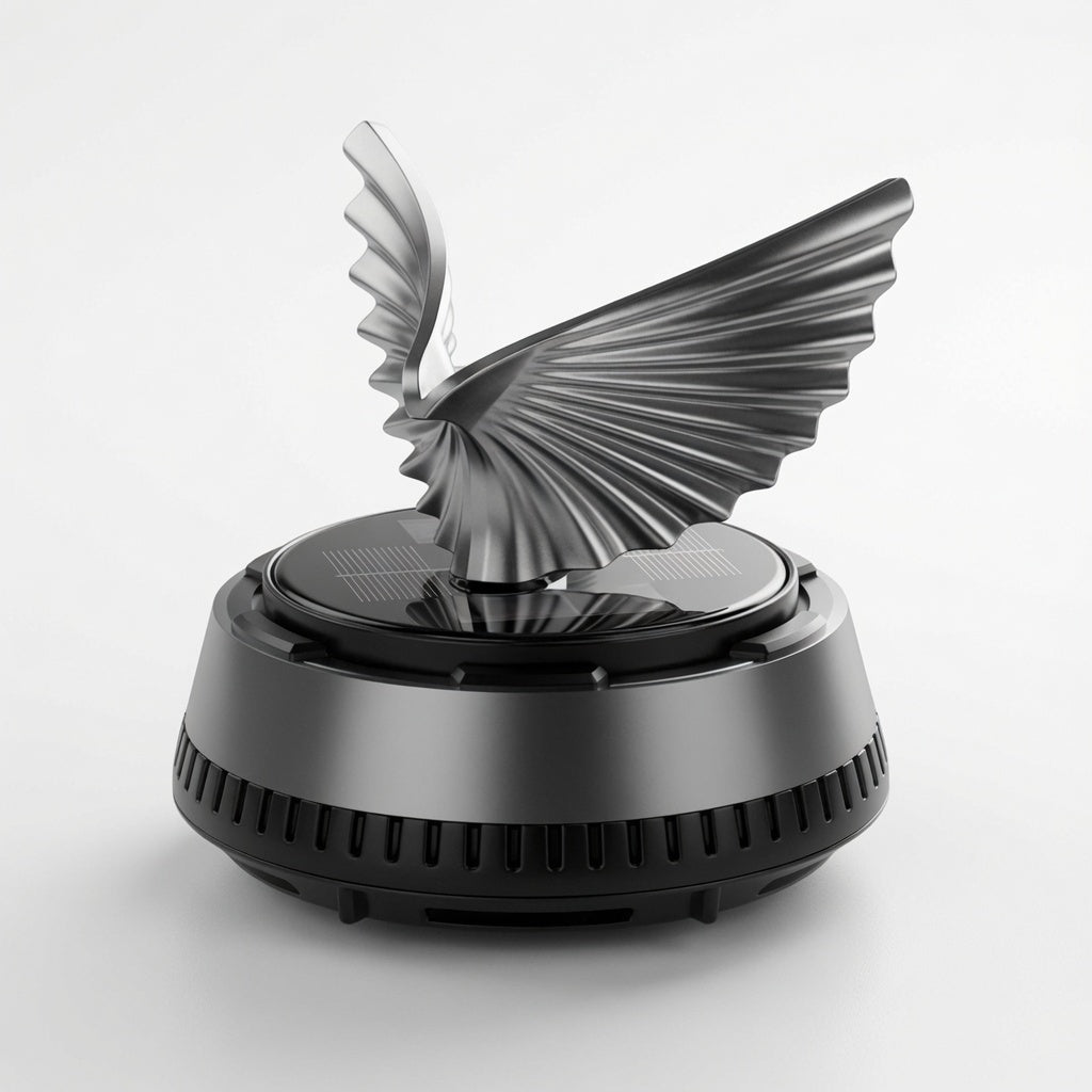 Rotable Eagle Wings Car Dashboard Showpiece with Perfume | Powered by In-Built Solar System