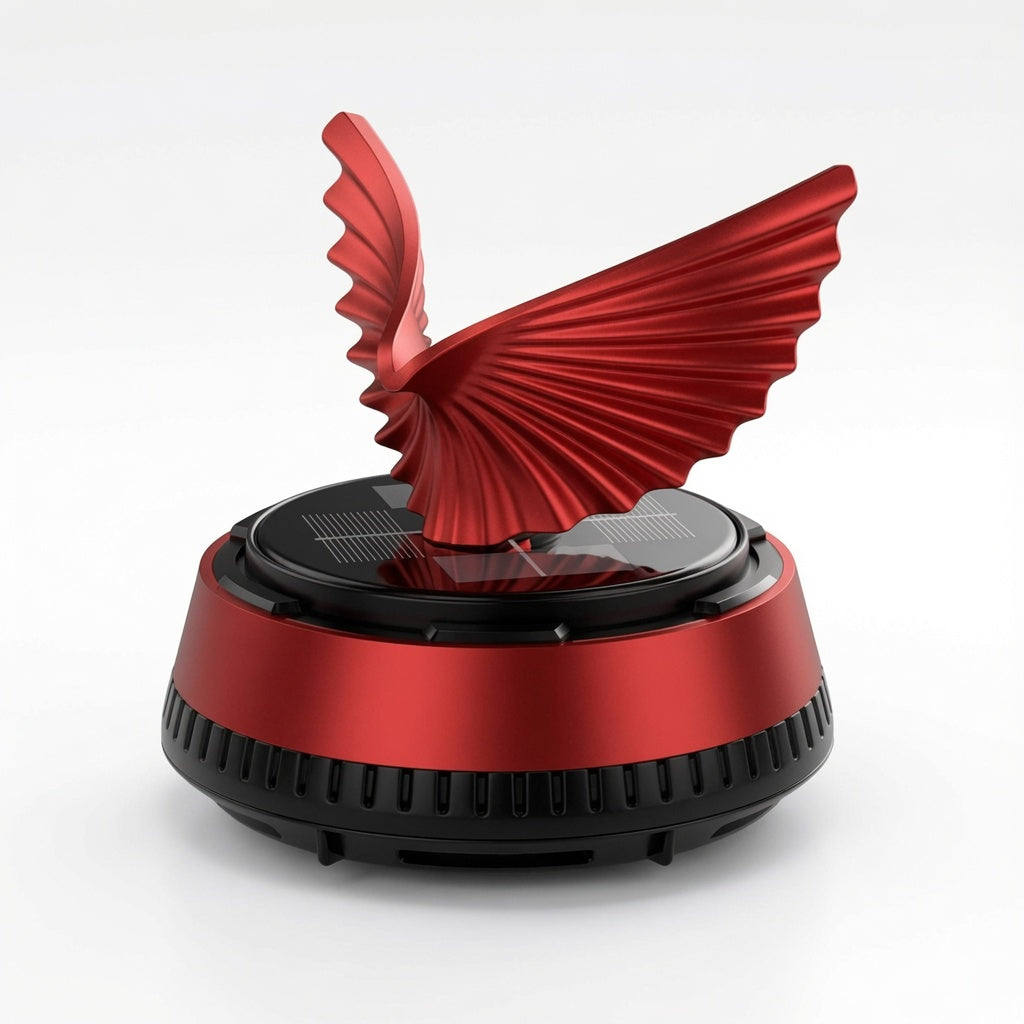 Rotable Eagle Wings Car Dashboard Showpiece with Perfume | Powered by In-Built Solar System