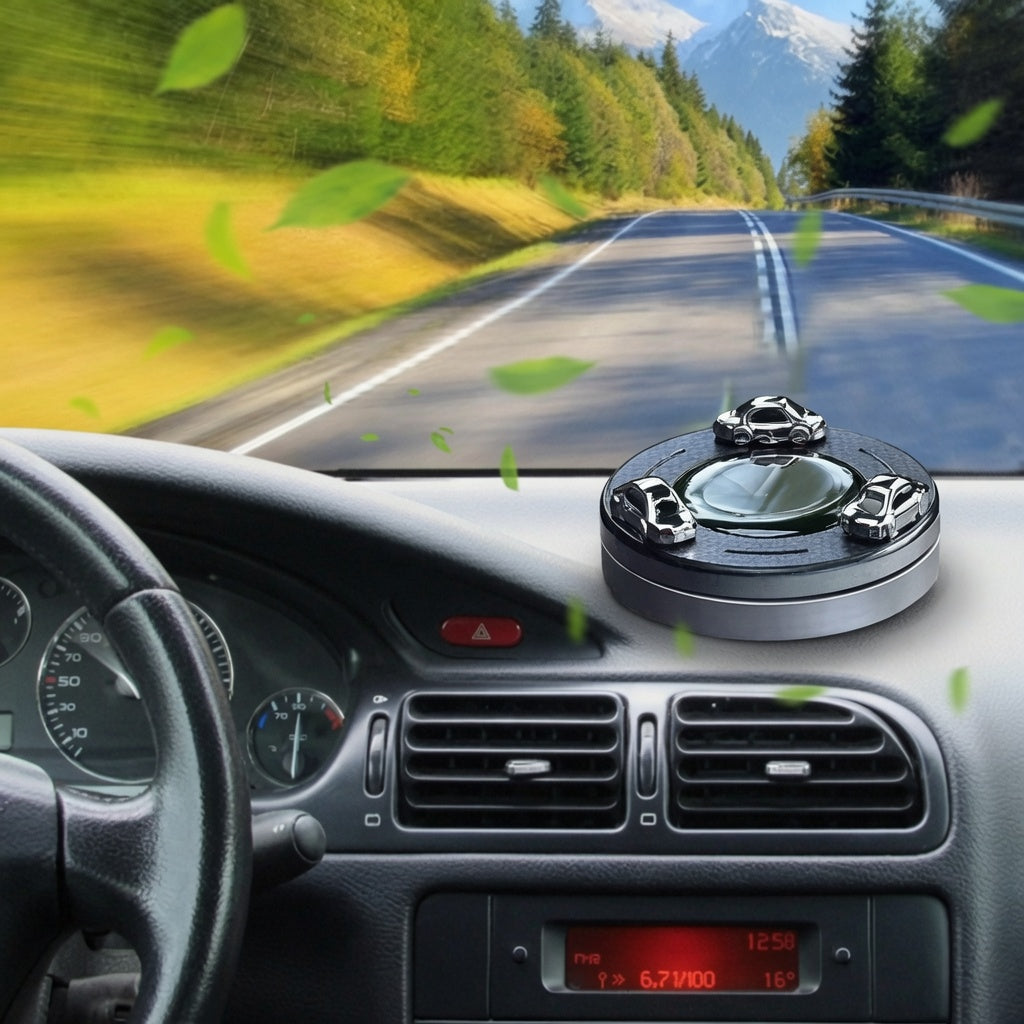 Rotating Car Air Freshener – Solar Powered Stylish Dashboard Showpiece with Long Lasting Fragrance