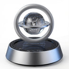 Rotating Crystal Ball Car Perfume Showpiece – Solar-Powered Interplanetary Dashboard Design