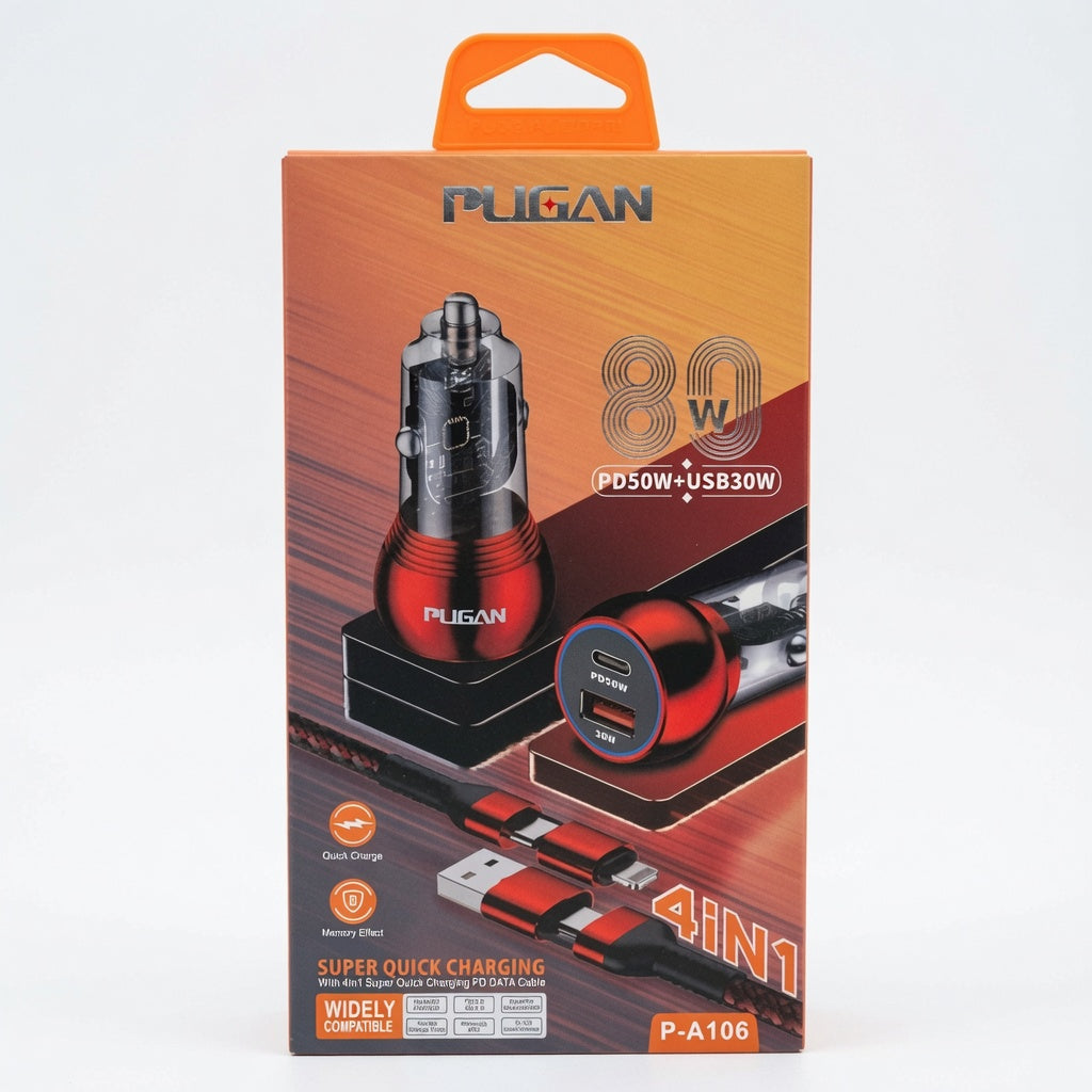PUGAN 80W Super Fast Car Charger