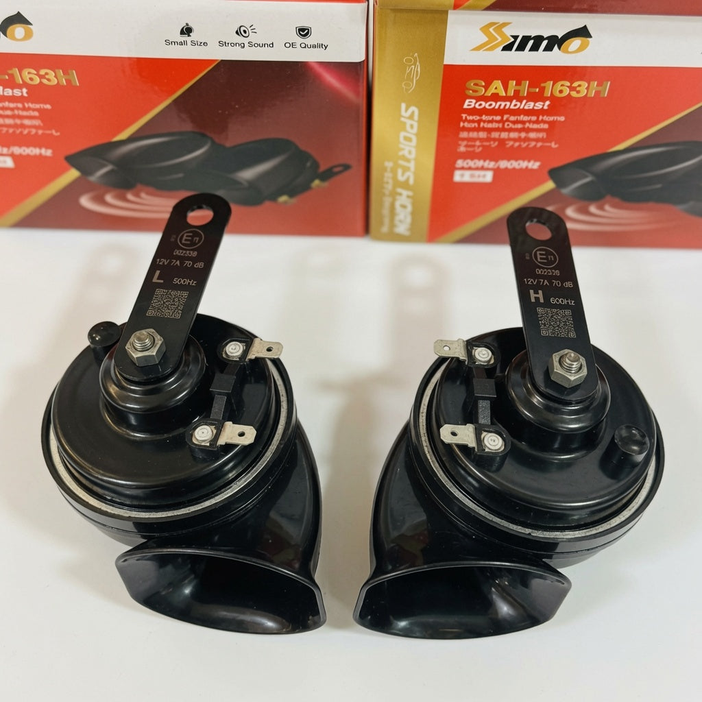 Simo Boomblast Sports Horn 12V | 500Hz/600Hz Loud Clear Fanfare Sound Horn Set