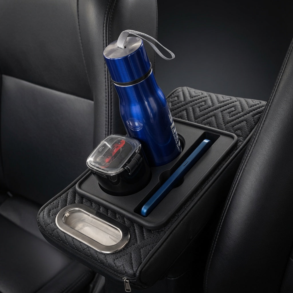 Compact Car Console Armrest Organizer for Allion, Premio, Axio & Sedan Cars | Multifunctional Armrest Cushion