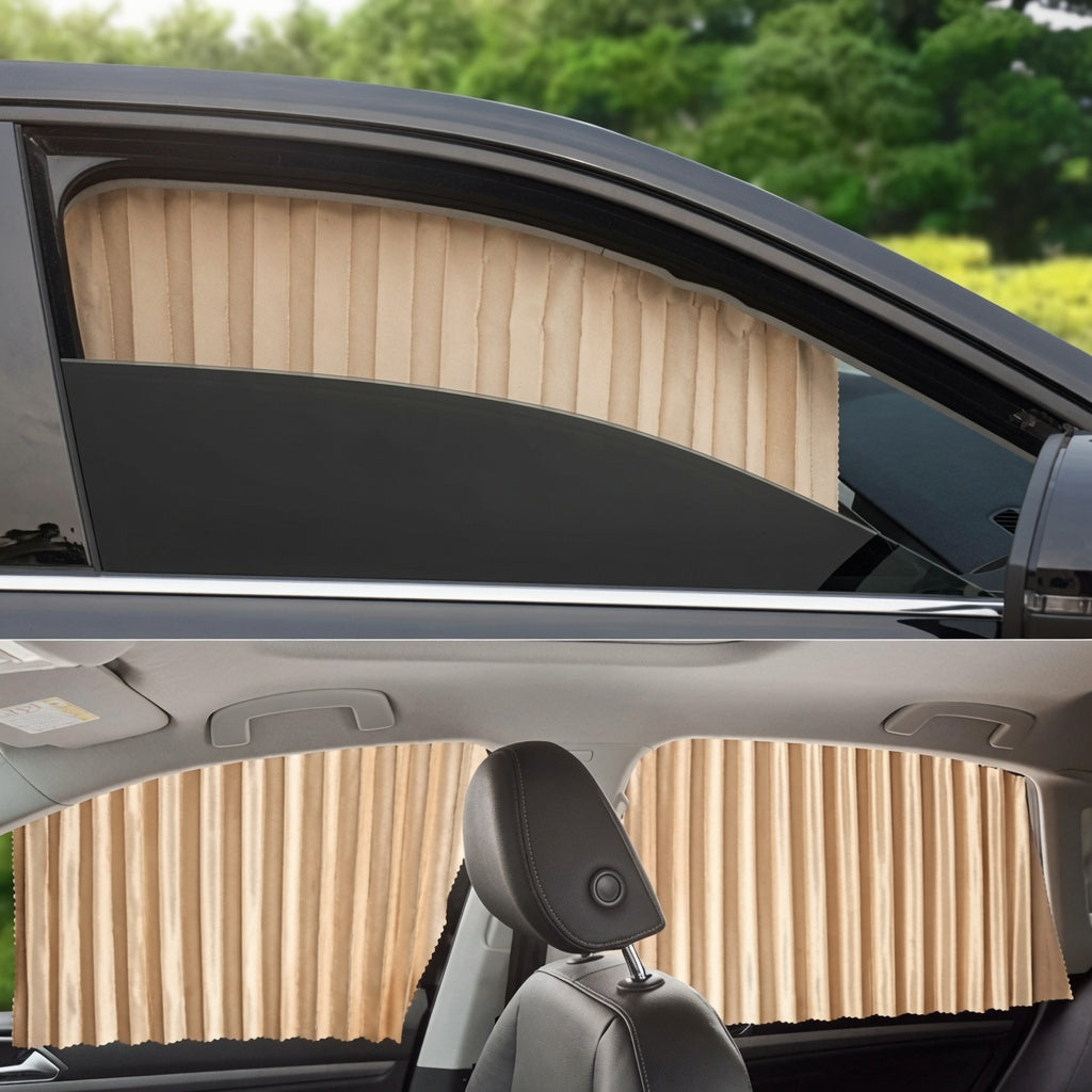 Car Magnetic Window Curtain – Premium Quality Ultimate UV Protection and Adjustable Fit for All Cars 4 Pcs Set
