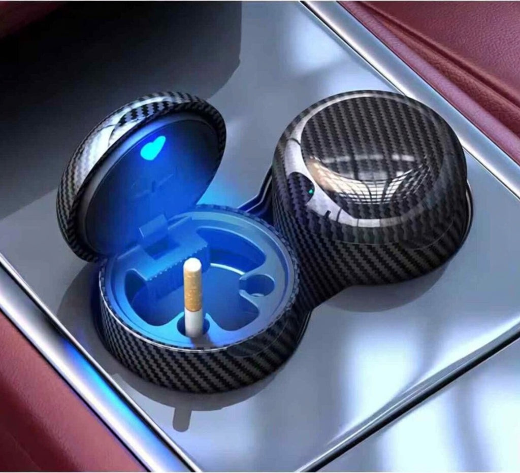 Car Ashtray Holder with Blue LED Light – Keep Your Car Clean and Odor-Free G-4