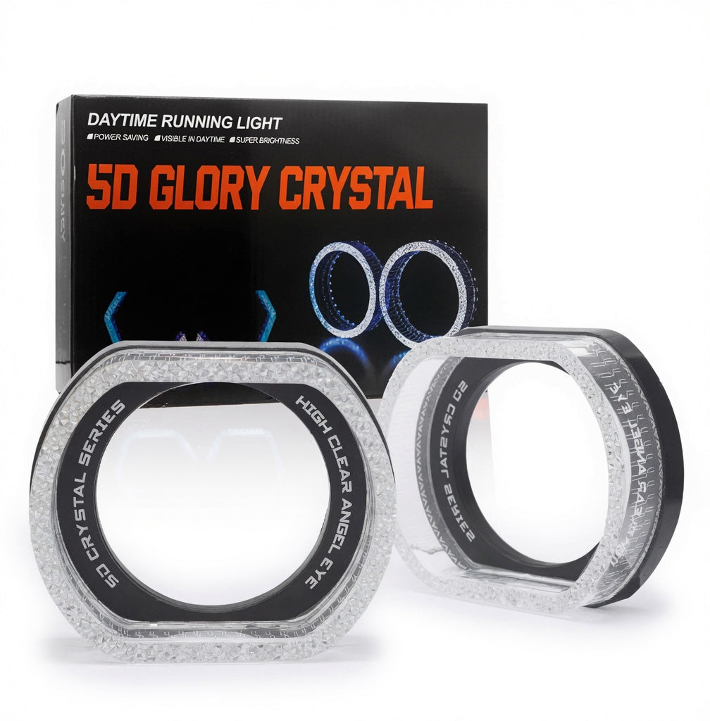 3″ 5D Crystal WRGB LED Angel Eyes For Car Headlight