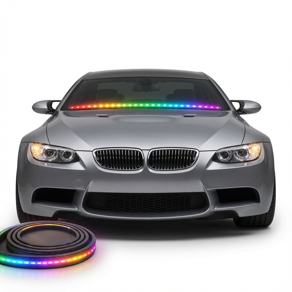 Car Dashboard LED Strip Lights – RGB Central Control Sealing Strip Welcome light For Car Decor