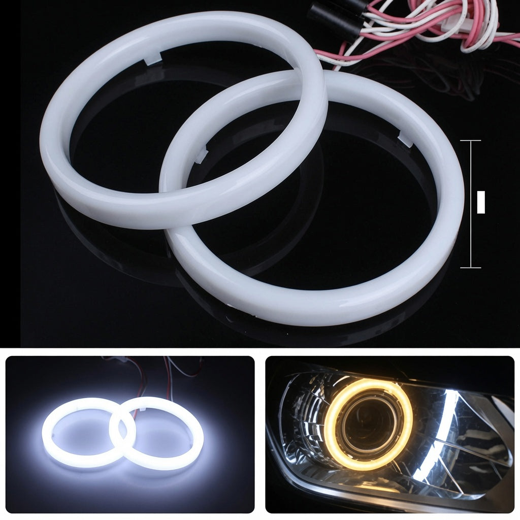 Car Led Angel Eye Dual Color (White&Yellow)