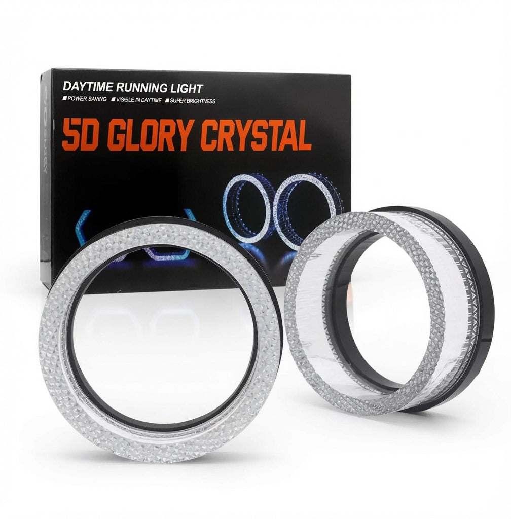 3″ 5D Crystal WRGB LED Angel Eyes For Car Headlight