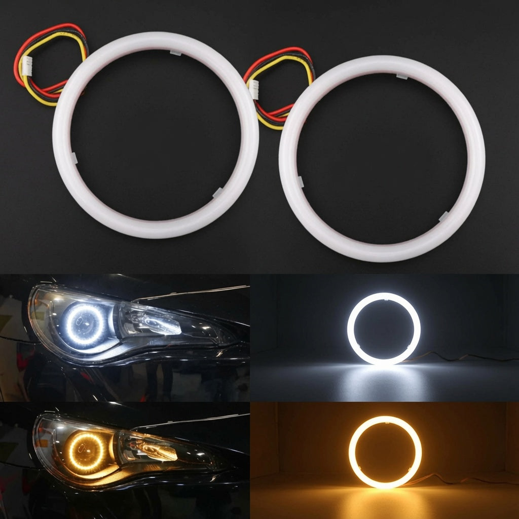 Car Led Angel Eye Dual Color (White&Yellow)