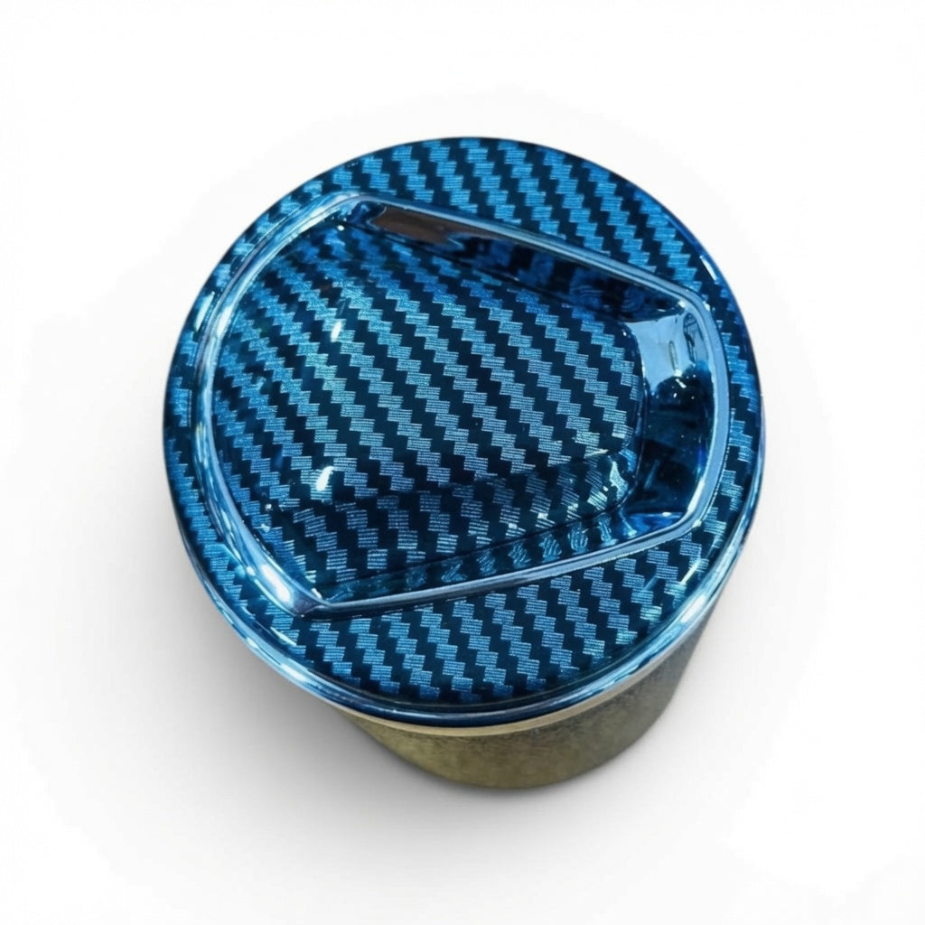 Carbon Car Ashtray Holder with Blue LED Light – Keep Your Car Clean and Odor-Free G-1