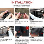 Car Magnetic Window Curtain – Premium Quality Ultimate UV Protection and Adjustable Fit for All Cars 4 Pcs Set