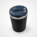 Carbon Car Ashtray Holder with Blue LED Light – Keep Your Car Clean and Odor-Free G-1