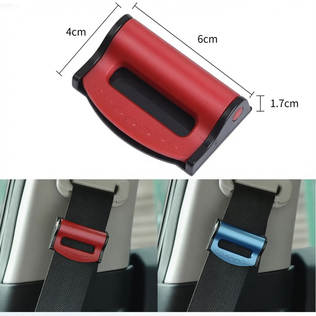 Car Safety Belt Clip (2 Pcs) – Elastic Anti-Stripping Seatbelt Stopper for Hard Brake & Sudden Stops