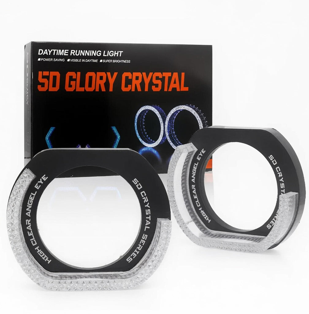 3″ 5D Crystal WRGB LED Angel Eyes For Car Headlight