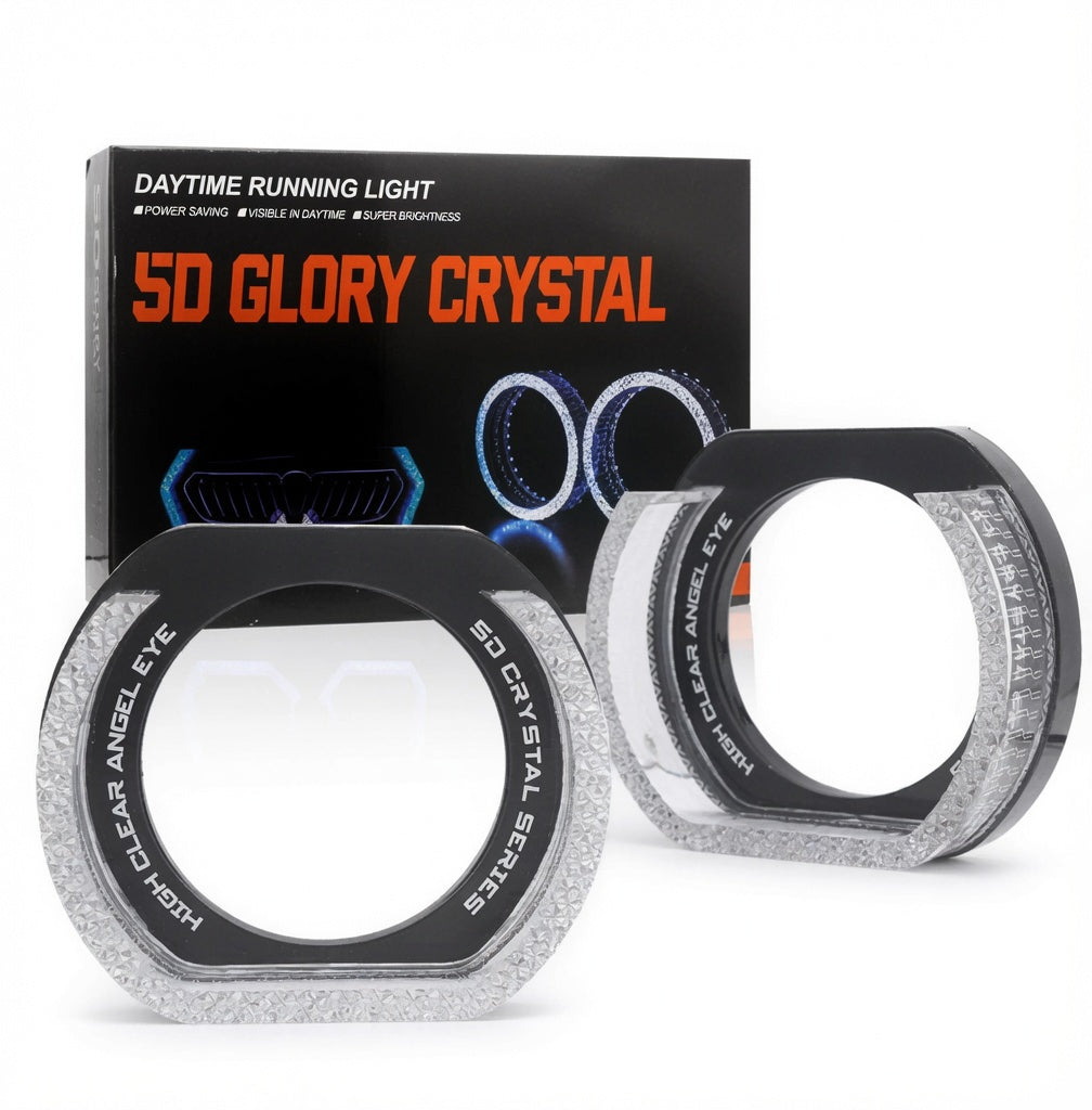 3″ 5D Crystal WRGB LED Angel Eyes For Car Headlight