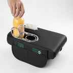 Multifunctional Car Center Console Armrest Tissue Box with Cup Holder – Premium Car Organizer