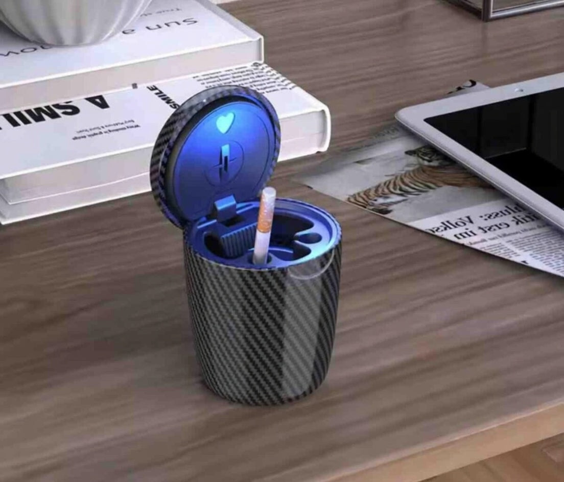 Car Ashtray Holder with Blue LED Light – Keep Your Car Clean and Odor-Free G-4