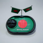 Car Dashboard Non Slip Mat With Number & Flag