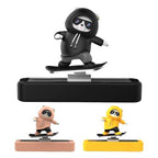 Cute Sliding Bear Car Dashboard Toy with Parking Number – Funny Skateboard