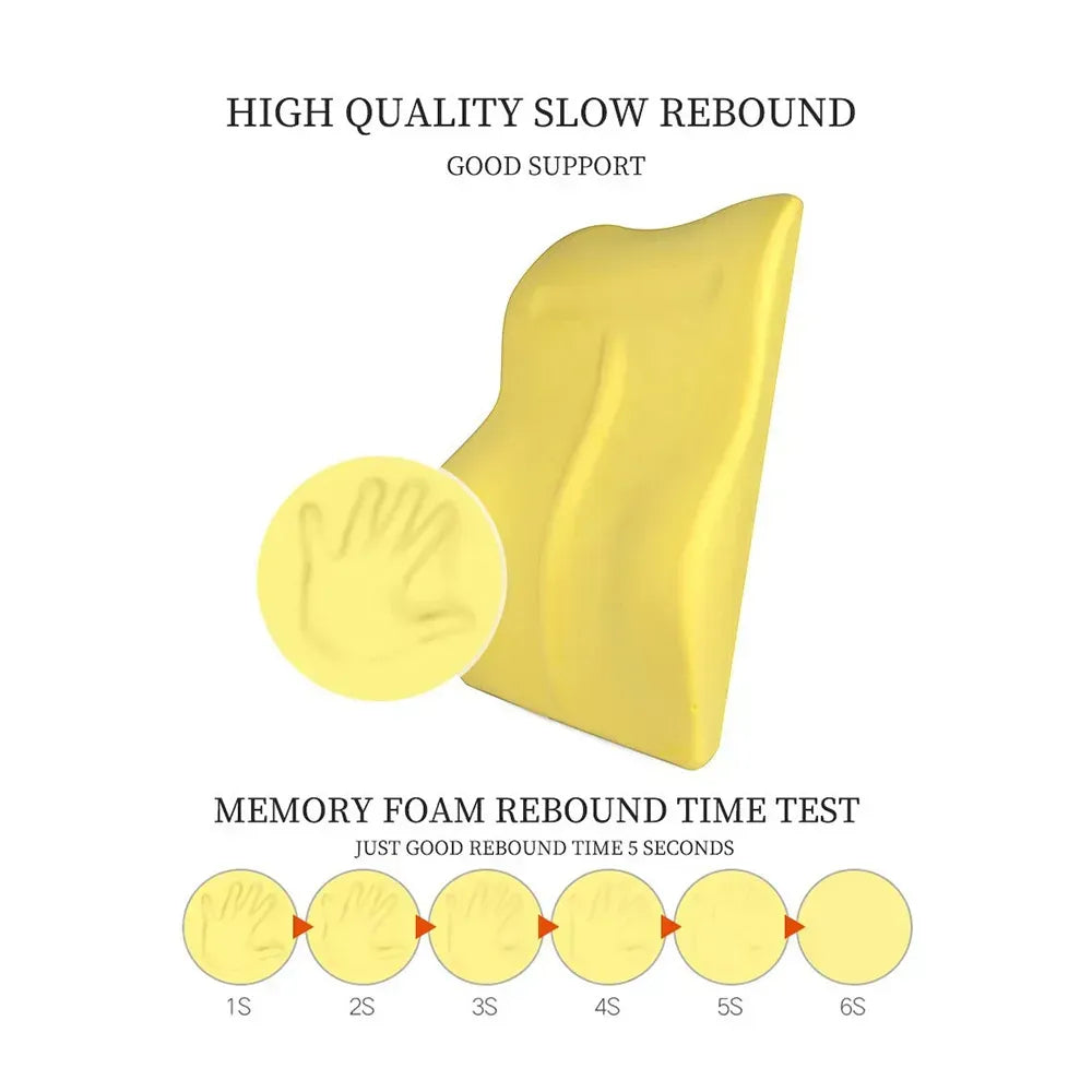 Premium Car Memory Foam Back Support Pillow