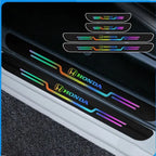 Car Reflective Door Sill Protector | Car Anti-Scratch Nickle Stickers 4Pcs Set