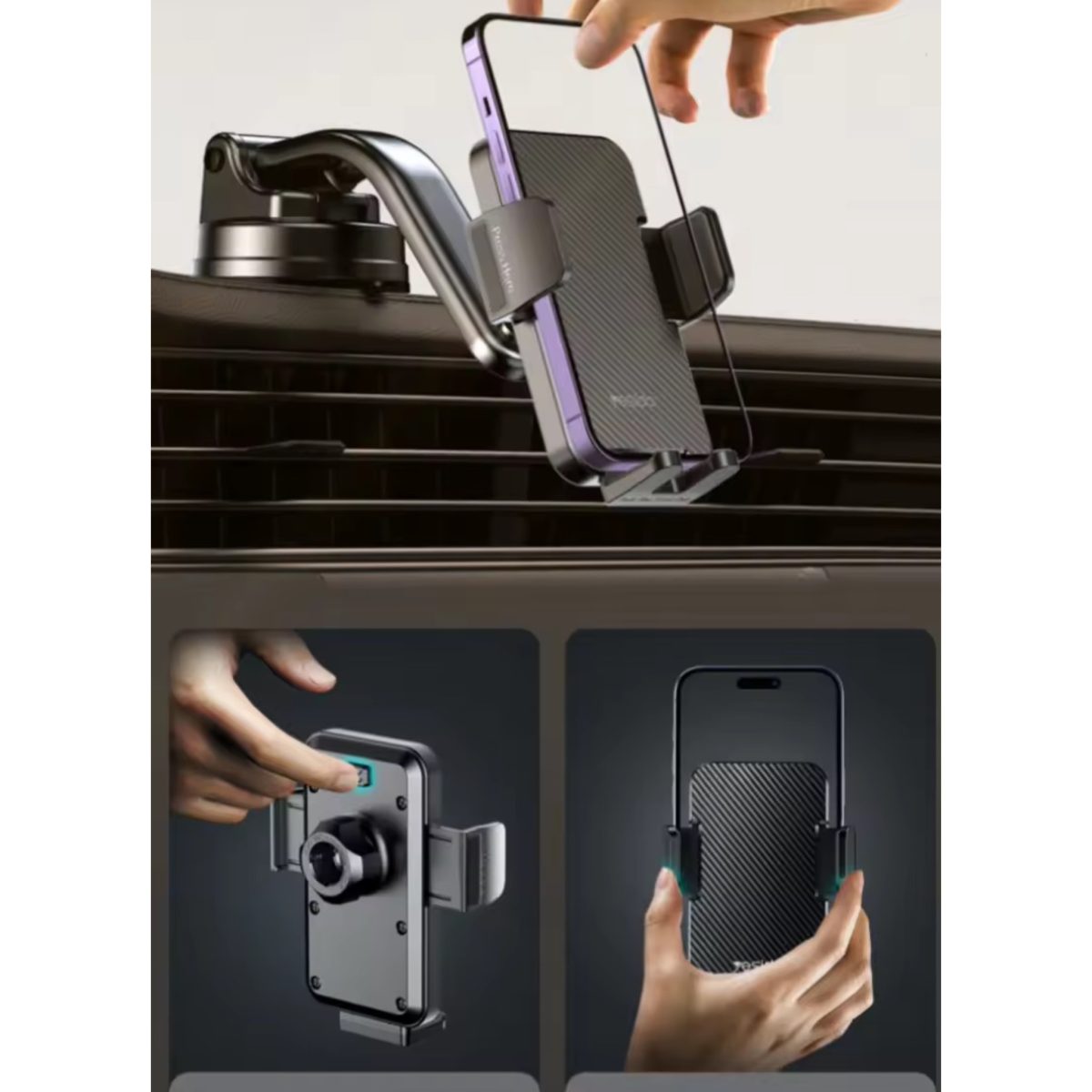 yesido C172 mobile phone holder multifunctional car telescopic rotary suction cup clip car mobile phone holder